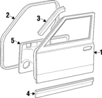 55175424AG - Body: Door Shell for Jeep: Cherokee Image