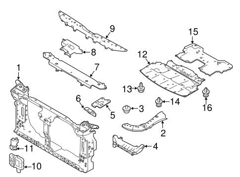RLA Q5000様 2019-2025 Nissan Altima Radiator Support 62500-6CA0A | Parts