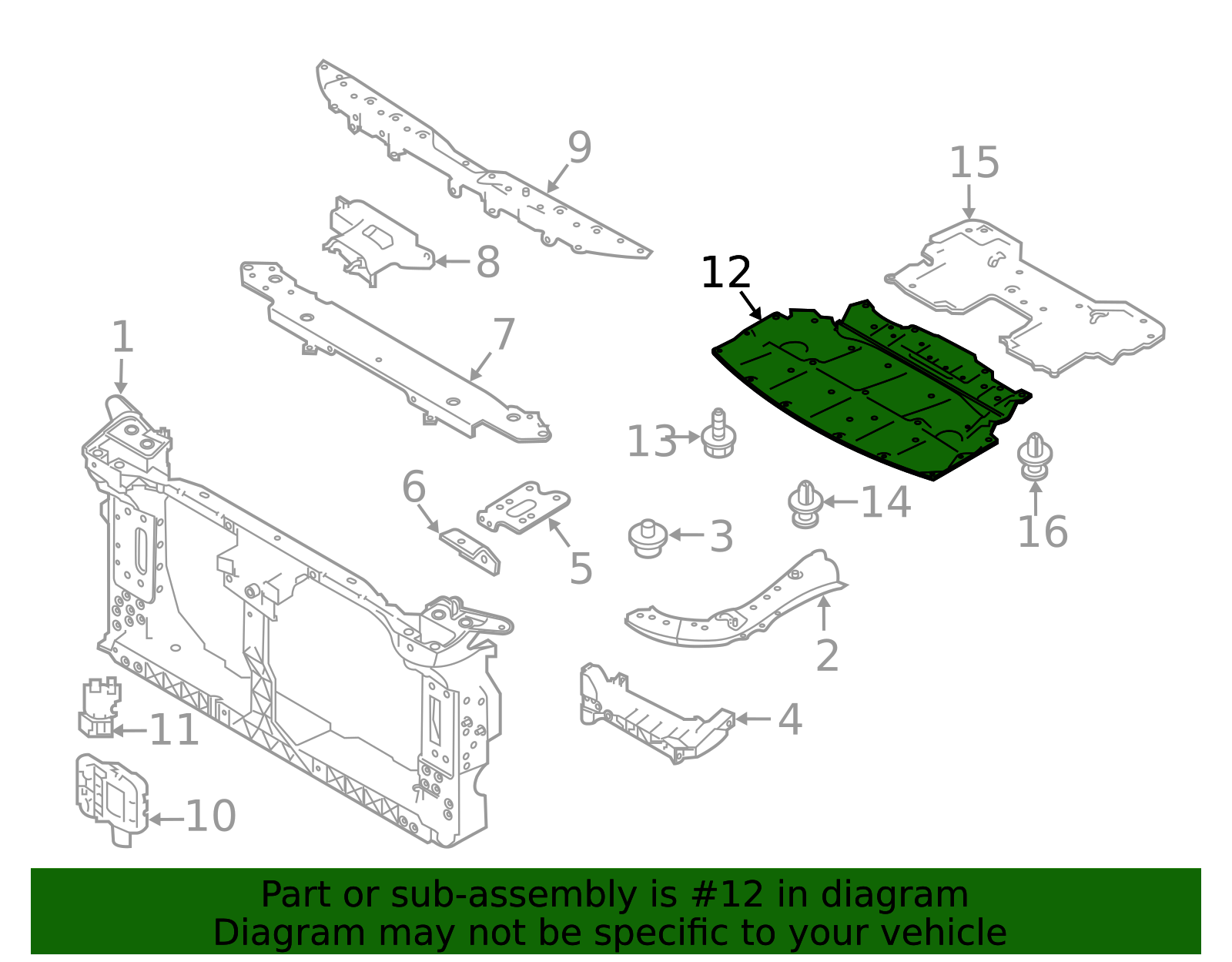 75890-6HA1A - High-Quality Radiator Support Splash Shield for 2016-2024 ...