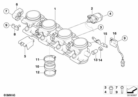 Throttle Valve and Actuator for 2006 BMW-Motorrad K 1200 S #0