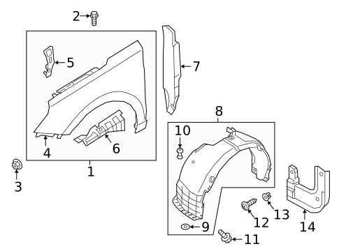 Fender & Components for 2019 Hyundai Elantra GT #0
