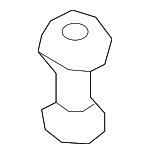 1416004120 - Body: Fender Liner Rivet for Genesis: G70, GV70 | Hyundai: Elantra, Elantra GT, Equus, Sonata, Tiburon, Tucson, XG300, XG350 Image