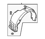 86812G3000 - Body: Fender Liner for Hyundai: Elantra GT Image