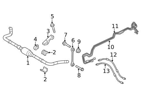 Stabilizer Bar & Components for 2021 Porsche Panamera #9