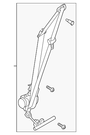 HG9Z54611B08AD - : Seat Belt Assembly for Ford: Fusion, Police Responder Hybrid, SSV Plug-In Hybrid Image