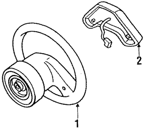 Steering Wheel & Trim for 1992 Ford Ranger #0