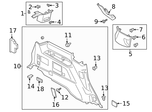 Interior Trim - Quarter Panels for 2018 Ford Expedition #1