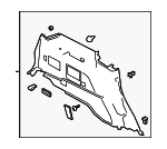 JL1Z7831113AA - : Quarter Trim Panel for Ford Image