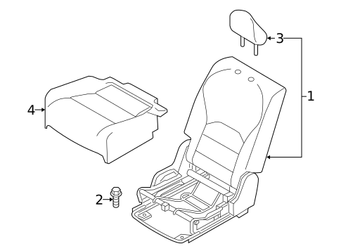 Rear Seat Components for 2020 INFINITI QX50 #1