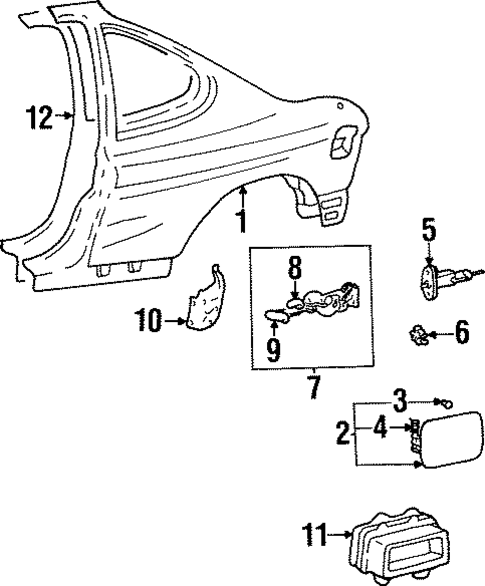 Inner Structure for 2000 Hyundai Tiburon #0