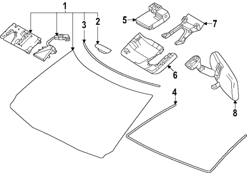 Glass - Windshield for 2024 Toyota Tacoma #0