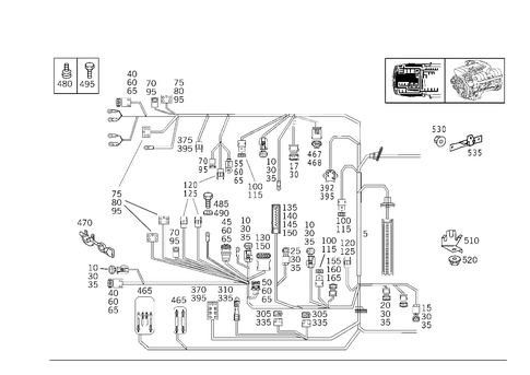 Engine Cable Harness, Body Mounted for 1993 Mercedes-Benz 600SL #4