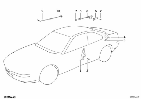 Master Key Locking / Key for 1992 BMW 850Ci #0