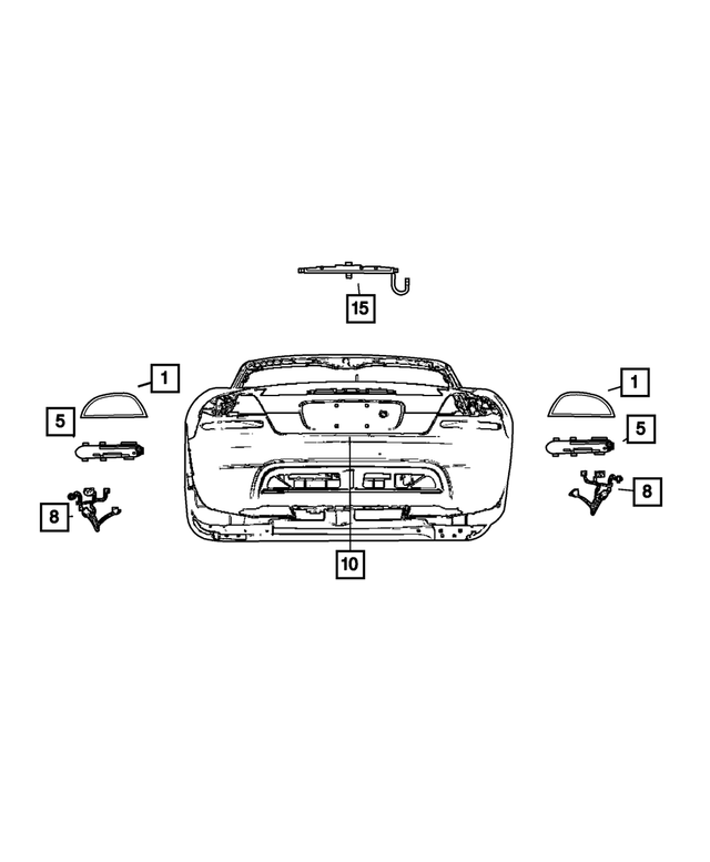 4865486AH - Electrical: Tail Stop Turn Lamp, Right for Mopar Image