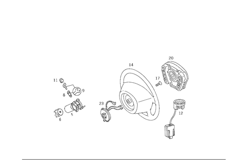 Steering Wheel and Steering Wheel Lock for 2002 Mercedes-Benz ML55 AMG #1