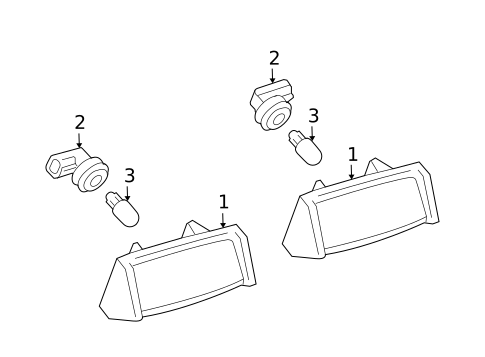 License Lamps for 2008 Lexus RX400h #0