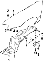 7222060G00Z2S - : Mud Guard for Suzuki Image