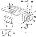 ALR8364 - : 1997 Land Rover Defender 90 - Glass Seal for Land Rover: Defender 90 Image