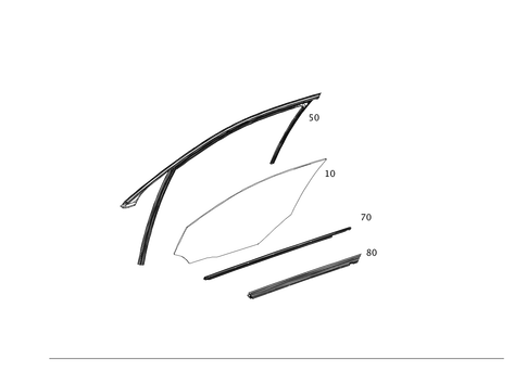 Driver Door Window System for 2011 Mercedes-Benz E63 AMG #0