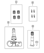 68206631AA - Wheels: Valve Stem Cap Kit for Mopar Image
