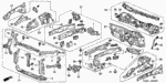 60928S5AJ00ZZ - Body/Air Conditioning: BRACKET A, L. FR. SUB-FRAME for Honda Image