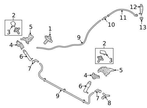 Headlamp Washers/Wipers for 2017 Porsche Macan #0