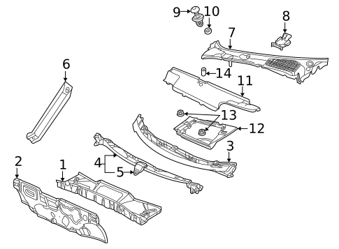 Cowl for 2007 Saab 9-5 #0
