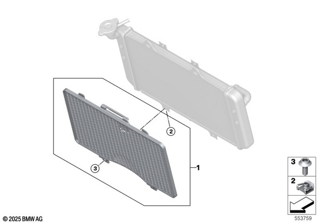 77315B8AD09 - : Kit Radiator Grille Guard for BMW-Motorrad Image