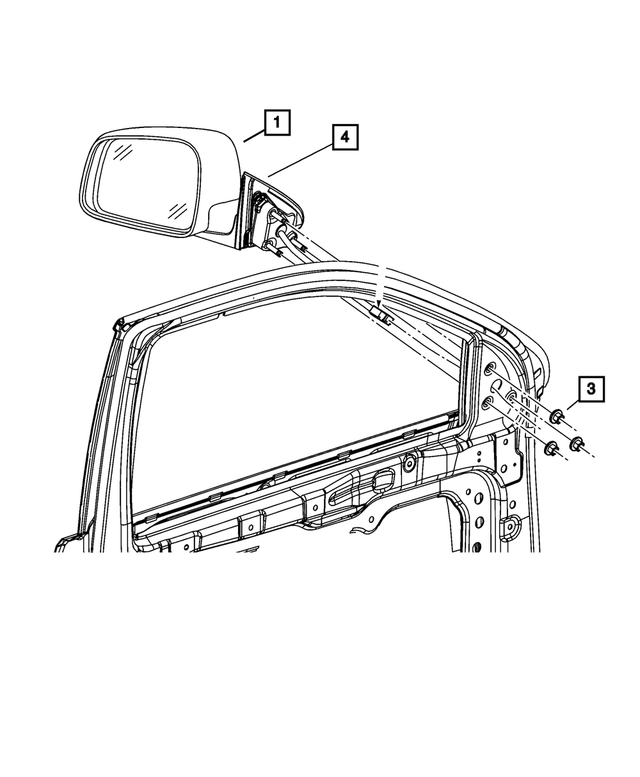 1XW47JUSAB - : Outside Rear-View Mirror, Left for Mopar Image