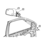 5SH47TZZAF - Doors, Door Mirrors and Related Parts: Outside Rearview Mirror, Left for Mopar Image