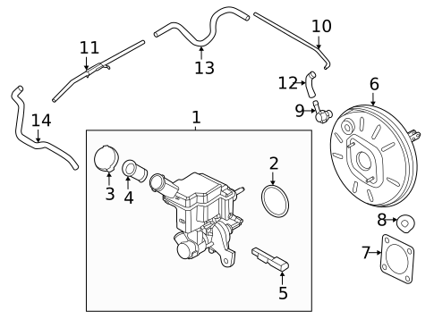 Vacuum Booster for 2020 Nissan Versa #0