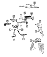 5058640AA - Air Conditioners and Heaters: Rear A/c Duct for Mopar Image