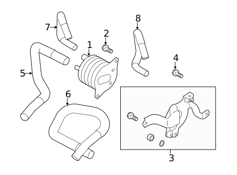 Trans Oil Cooler Lines for 2018 Subaru Forester #0