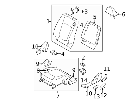 Front Seat Components for 2007 Kia Spectra #0