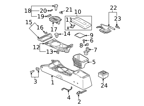 Center Console for 2006 Mitsubishi Galant #0