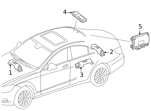 Keyless Entry Components for 2014 Mercedes-Benz CLS63 AMG S #0