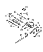 5017556AD - : Rear Floor Pan Side Rail, Right for Mopar Image