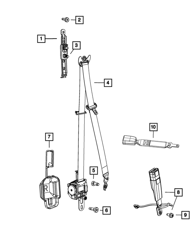 6509460AA - Restraints: Hex Nut for Mopar Image
