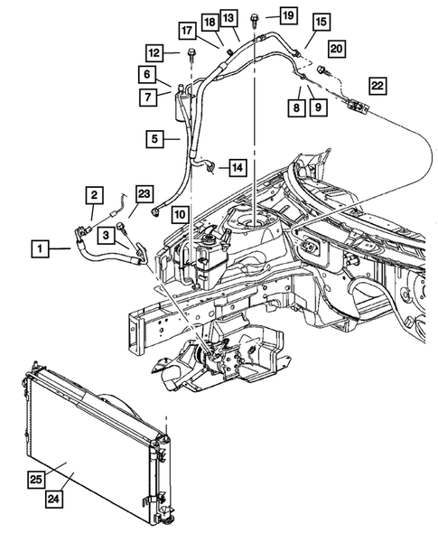 Air Conditioner and Heater Plumbing for 2002 Chrysler Sebring #0