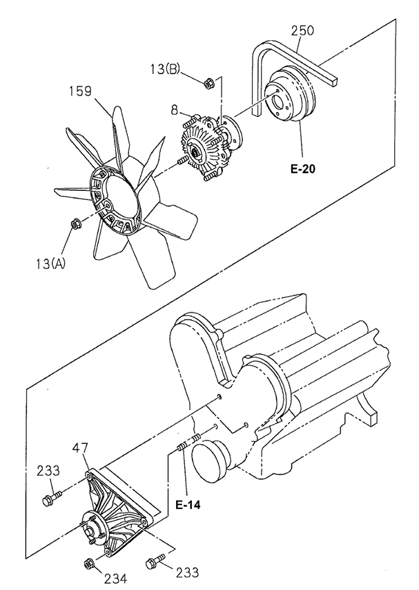 Fan - Fan Belt for 2002 Honda Passport #0