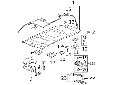 Lighting - Interior for 2017 GMC Acadia Limited #2