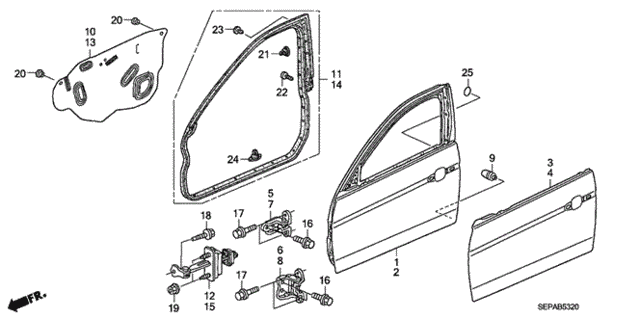 Front Door Panels for 2008 Acura TL #0