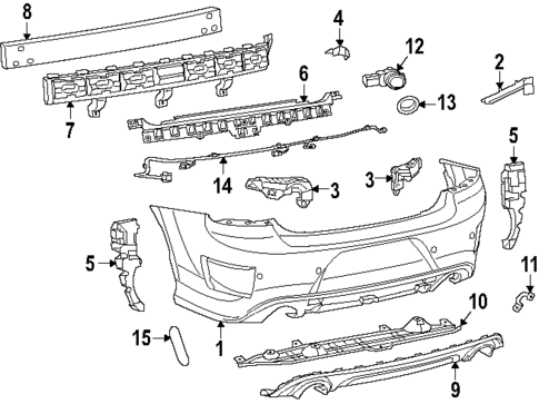 Bumper & Components - Rear for 2021 Dodge Charger #1
