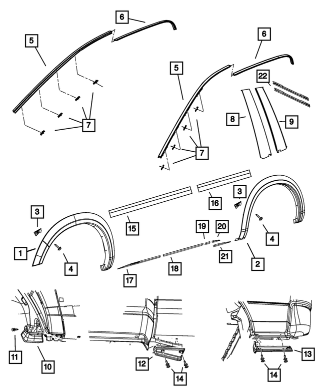 68247504AD - Exterior Ornamentation: Front Door Molding, Right for Mopar Image image