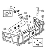68061347AA - Body Sheet Metal Except Doors: Truck Bed Divider Grip Lock Kit for Dodge: Ram 1500 | Ram: 1500, 1500 Classic, 2500, 3500 Image