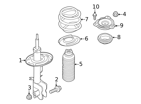 Struts & Components for 2013 INFINITI JX35 #0