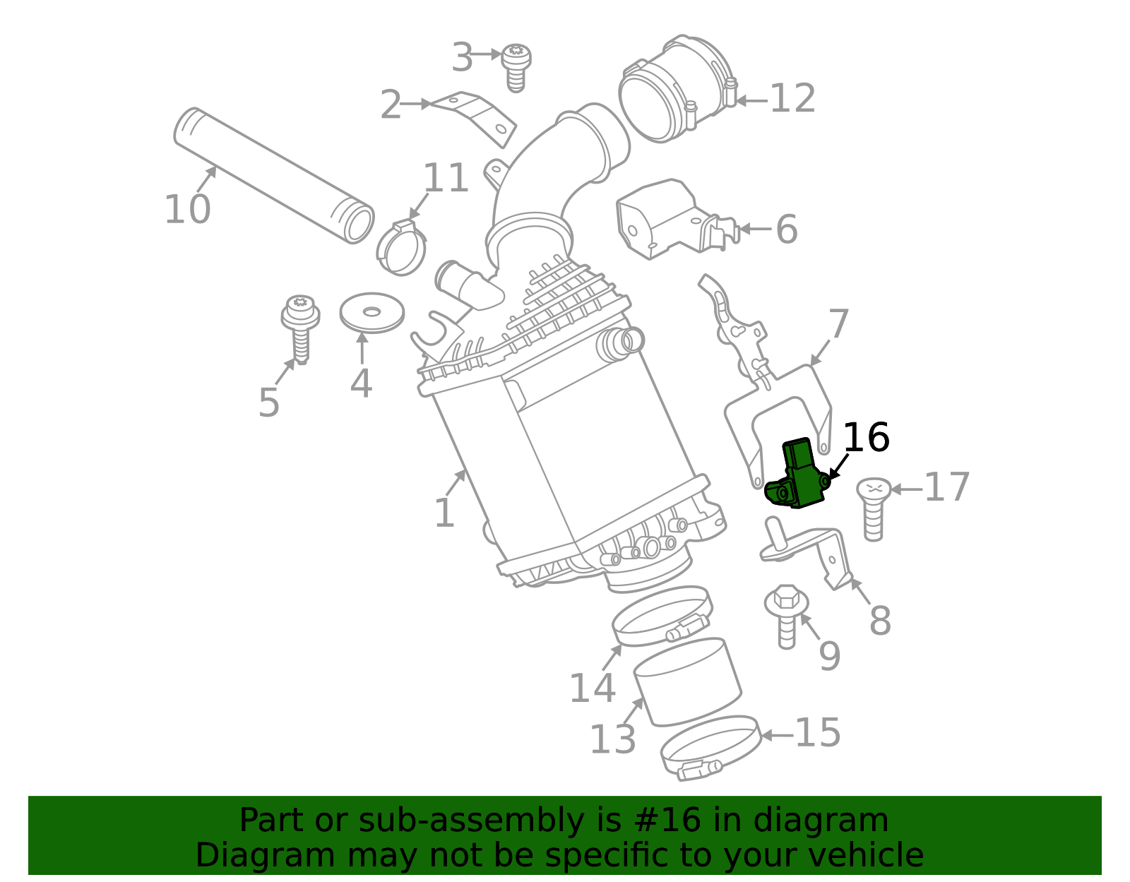 13628644433 - 2011-2025 BMW Pressure Sensor (13-62-8-644-433