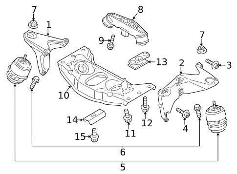 Engine & Trans Mounting for 2016 Porsche Panamera #0