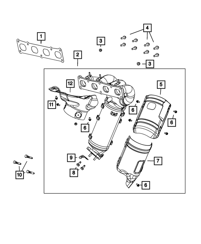 68271573AA - Engine: Exhaust Shield, Lower Rear for Mopar Image