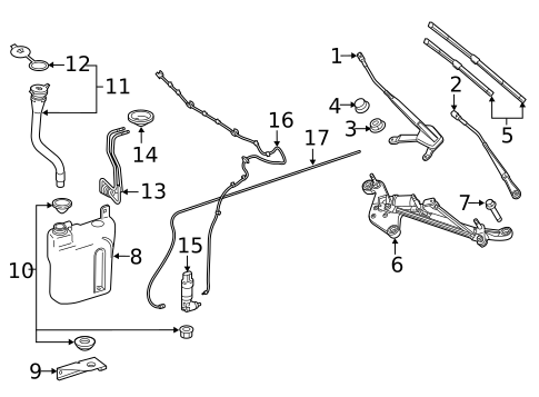 Wiper & Washer Components for 2021 Mercedes-Benz Metris #0